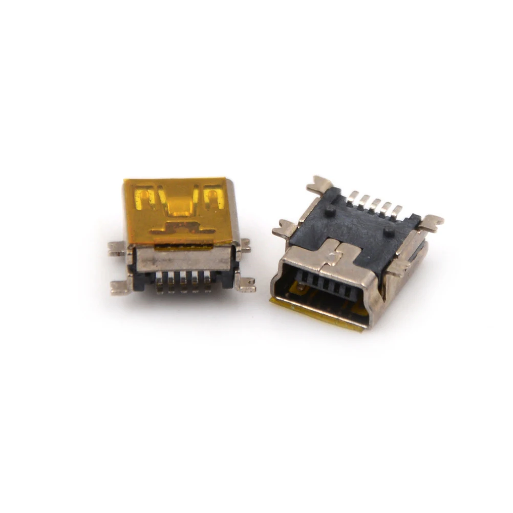 Высокое качество 10 шт мини USB 5pin гнездовой разъем для задней зарядки мобильного