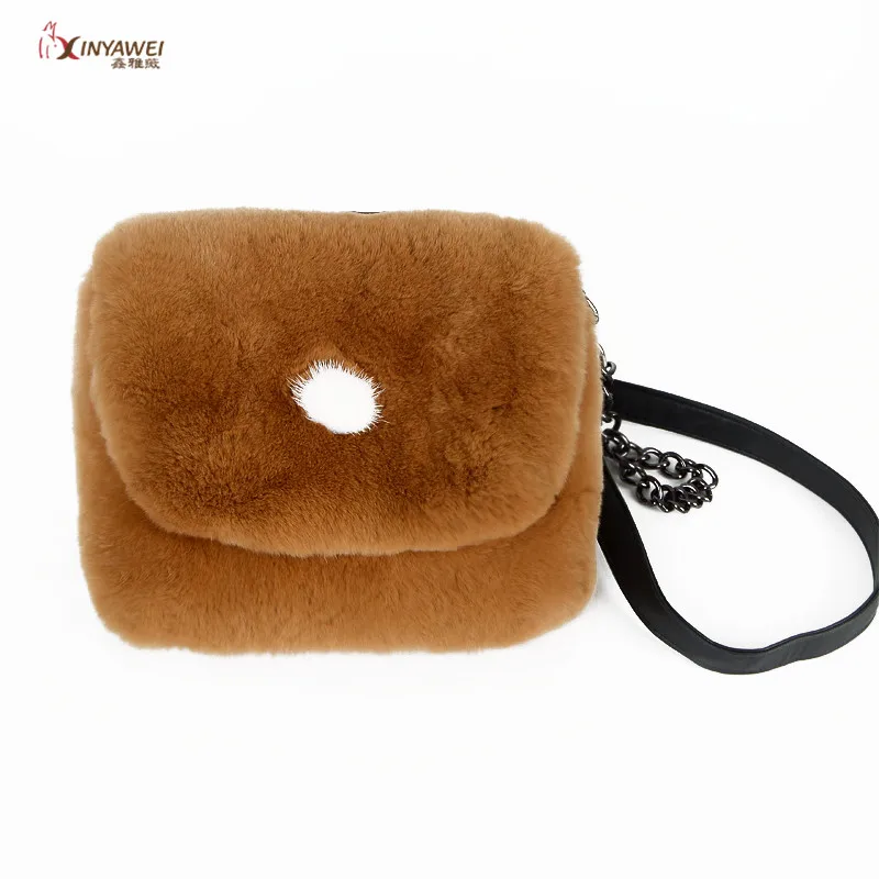 2019 Fashion Plush Multi-Color Mini Bag Female Chain Small Lapel Winter Ladies Go Out Warm Bag. | Багаж и сумки