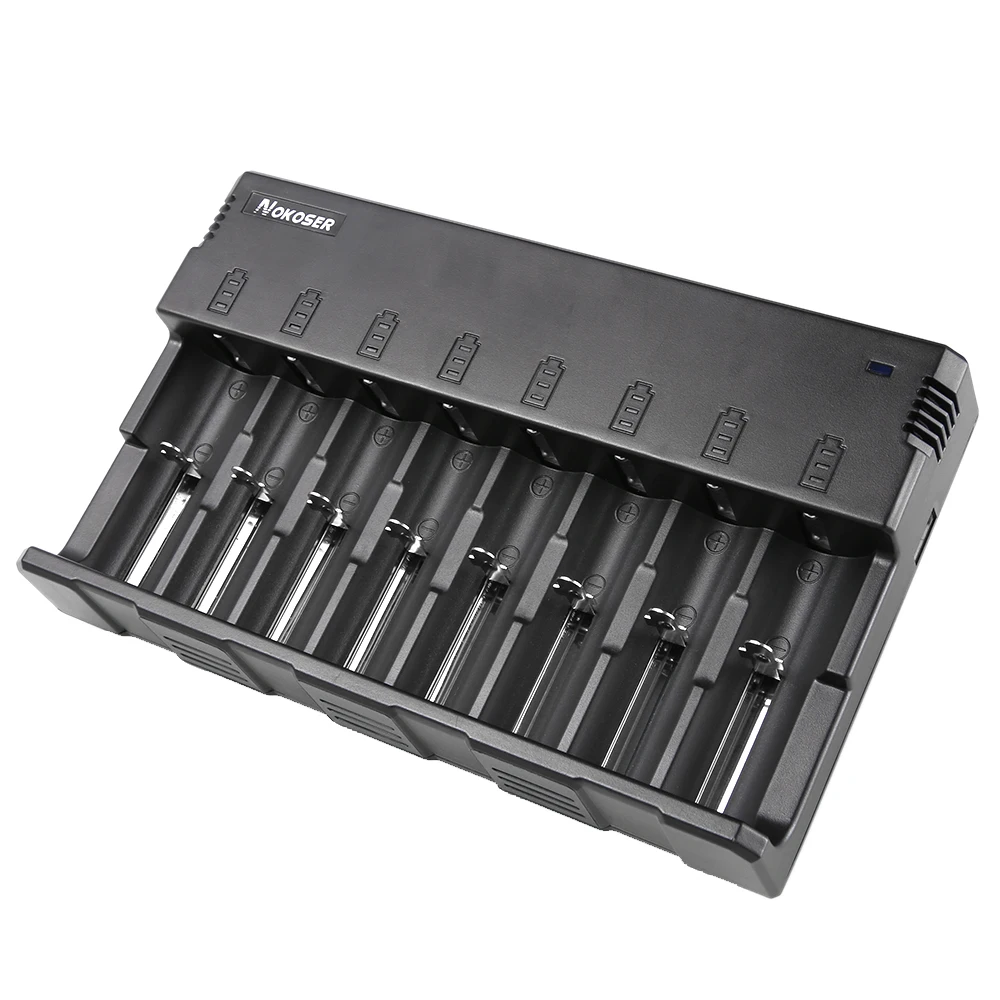 NOKOSER Battery Charge HB-8HA 8-slot Intelligent Nickel-hydrogen / Lithium-ion Charger For 18650 14500 16340 | Электроника