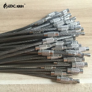 5 шт.лот Открытый Кемпинг Edc шестерни Многофункциональный трос брелок и нержавеющая сталь проволока брелок Edc инструмент DS-2013