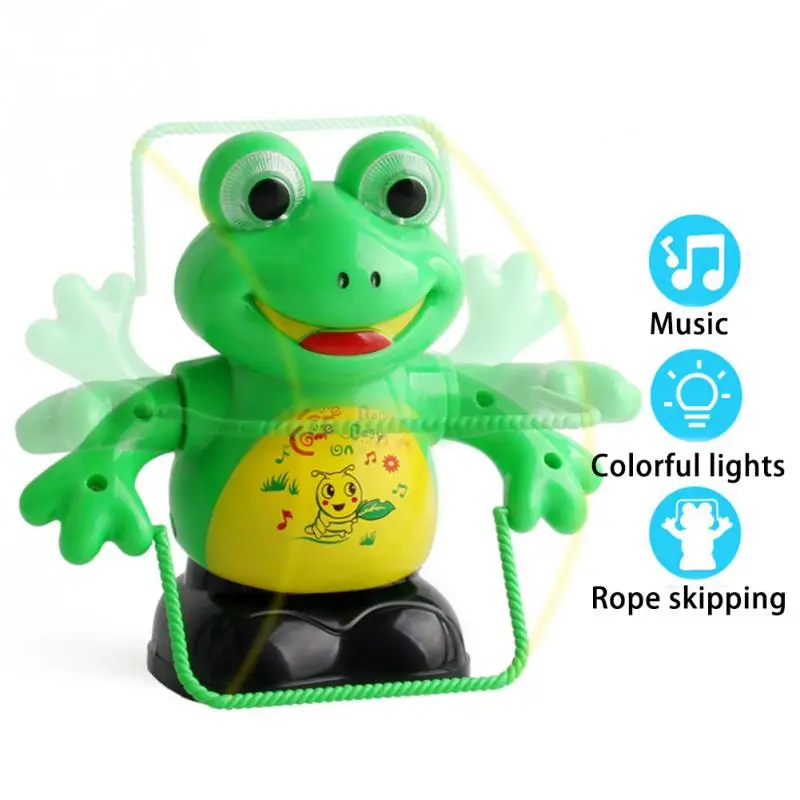 Новинка Электрический пропуская веревку лягушка Intelligent Light Музыка мультфильм