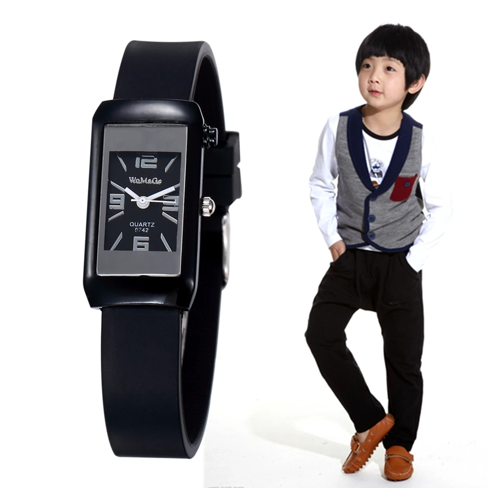 

Watch For Boys Girls Sports Watches 2018 New Fashion Rectangle Quartz Wristwatches Hot Relogio relogio infantil