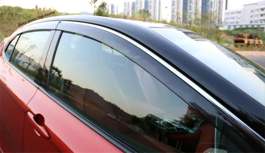 Yimaautotrims Window Visors Awnings Wind Rain Deflector Visor Guard Vent Cover Kit Fit For Toyota Camry Exterior