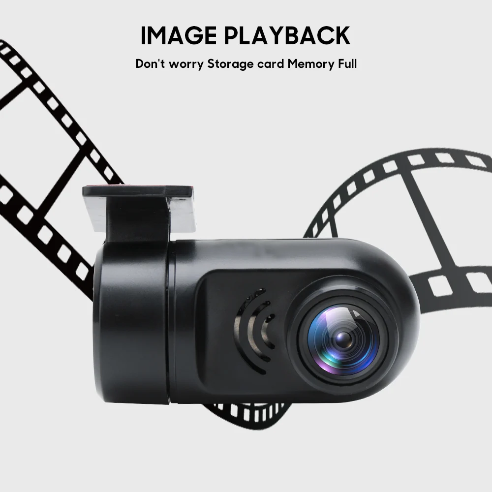 BORUiT USB автомобильный видеорегистратор с управлением через приложение Full HD 720P Dash Cam Автомобильная камера ADAS ночного видения 140 широкоугольный видеорегистратор для вождения