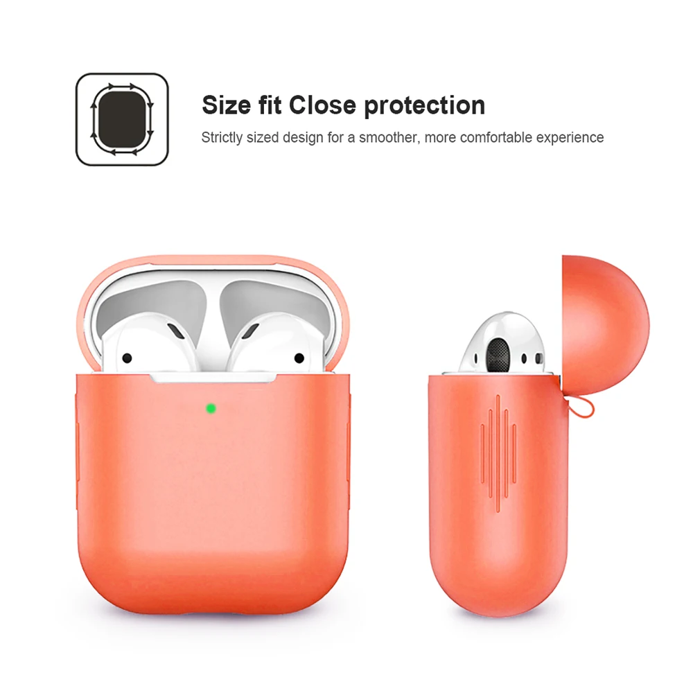 Силиконовый защитный чехол для Apple AirPods, беспроводная Крышка для наушников AirPod 2 1, аксессуары для наушников Air Pods, защитная оболочка