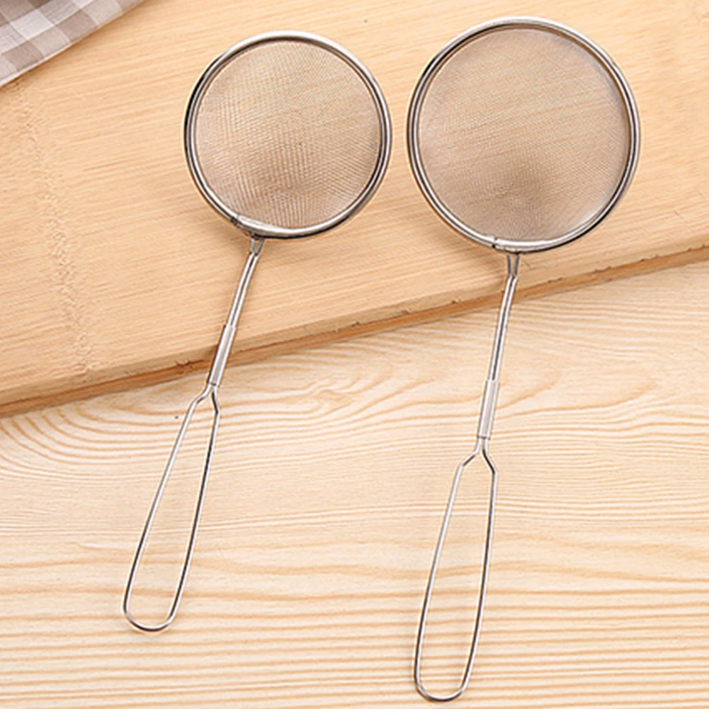 2 размера кухонные аксессуары из нержавеющей стали Совок Дуршлаг Сетка горячий