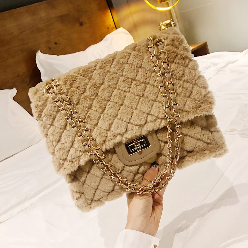 2018 новые модные зимние для женщин большие сумки Высокое качество Мягкие плюшевые