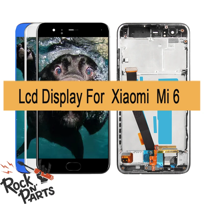 5 15 &quotдля XIAOMI Mi6 ЖК дисплей Mi 6 сенсорный экран с фронтальным отпечатком пальца