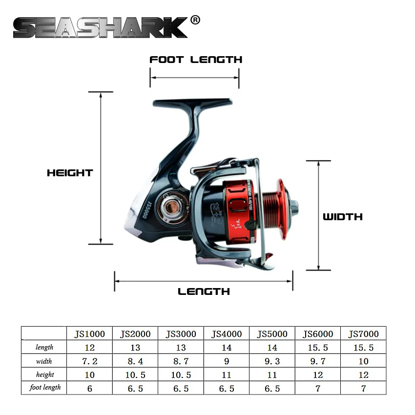 SEASHARK 1000/2000/3000/4000/5000/6000/7000 серии прялка | Спорт и развлечения