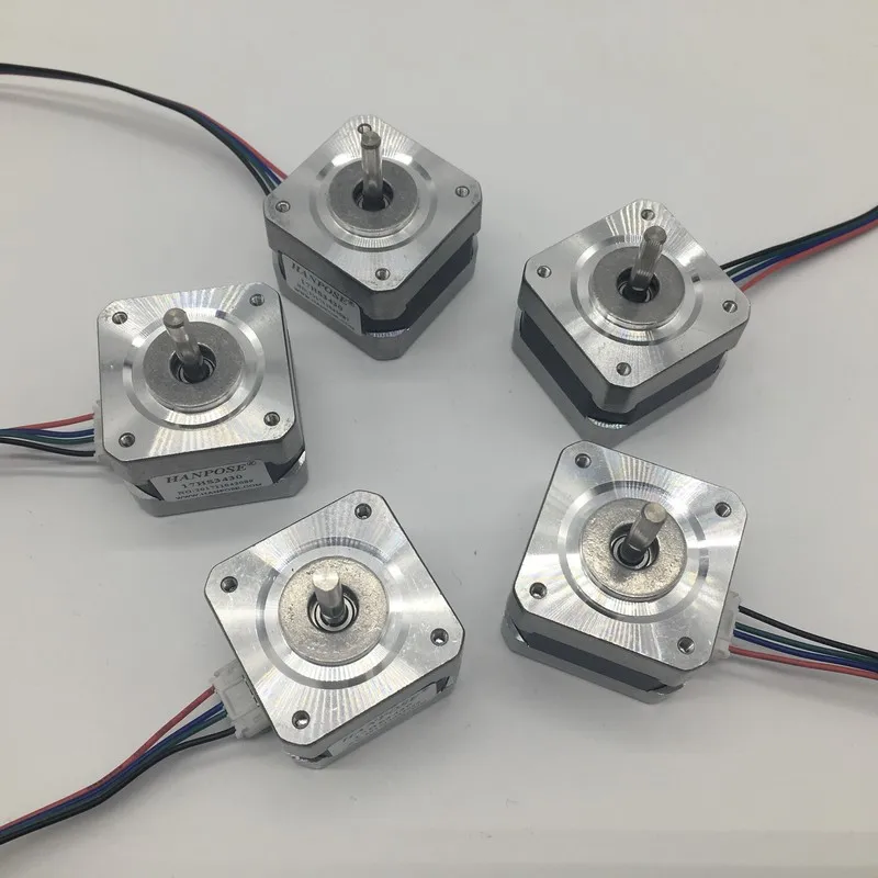 Бесплатная доставка 5 шт. 5X Nema17 28Ncm 40Oz in 12 V 1.3A шаговый мотор 4 свинец для 3D принтеры