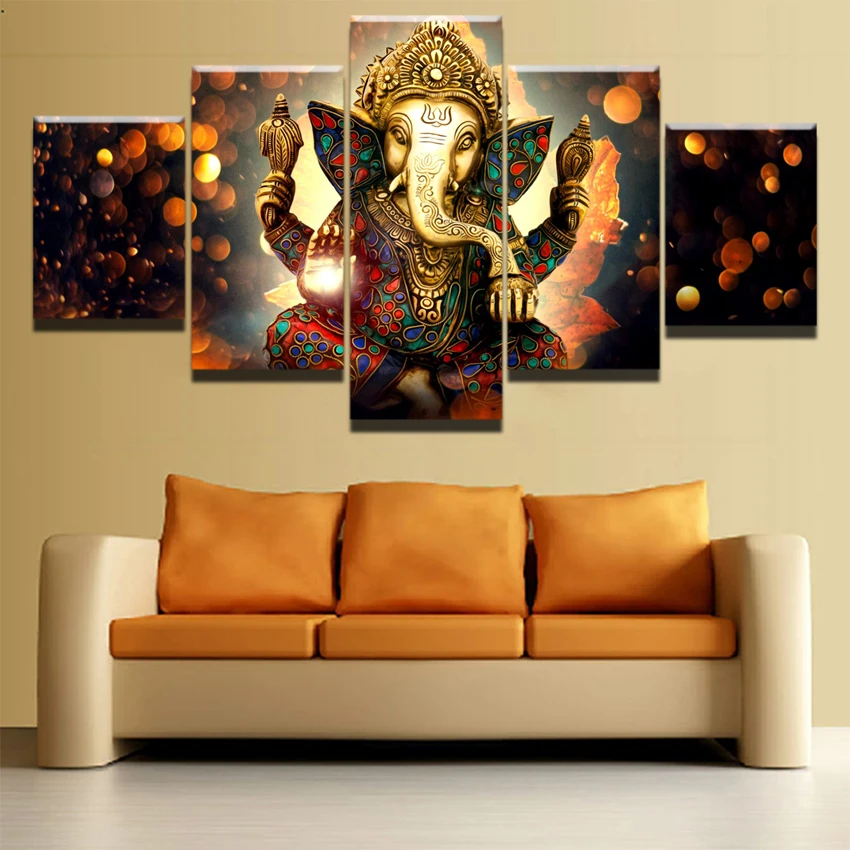 Картина на холсте для гостиной настенная художественная структура 5 шт. ствол