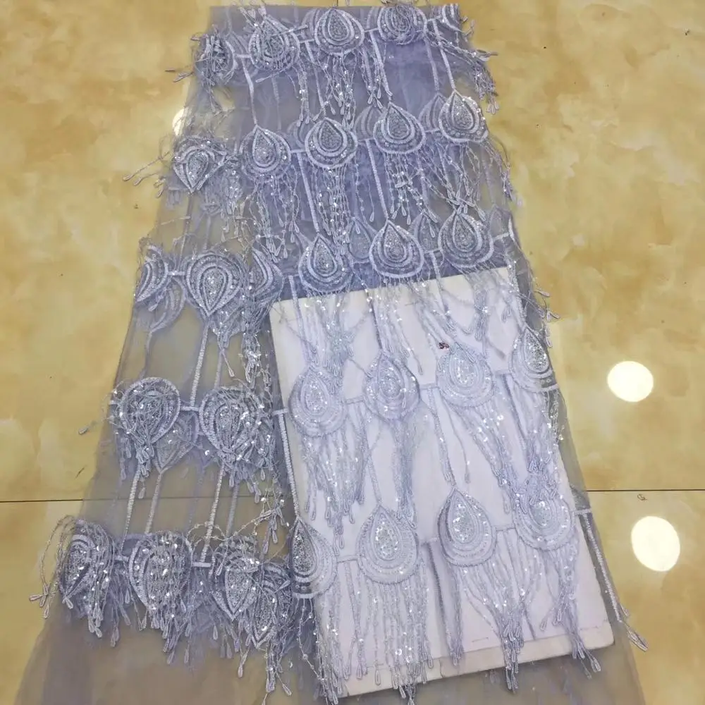 

Cassiel Sequins Lace Fabric High Quality French African Tulle Lace with Sequins Nigerian Mesh Lace Fabric for Wedding