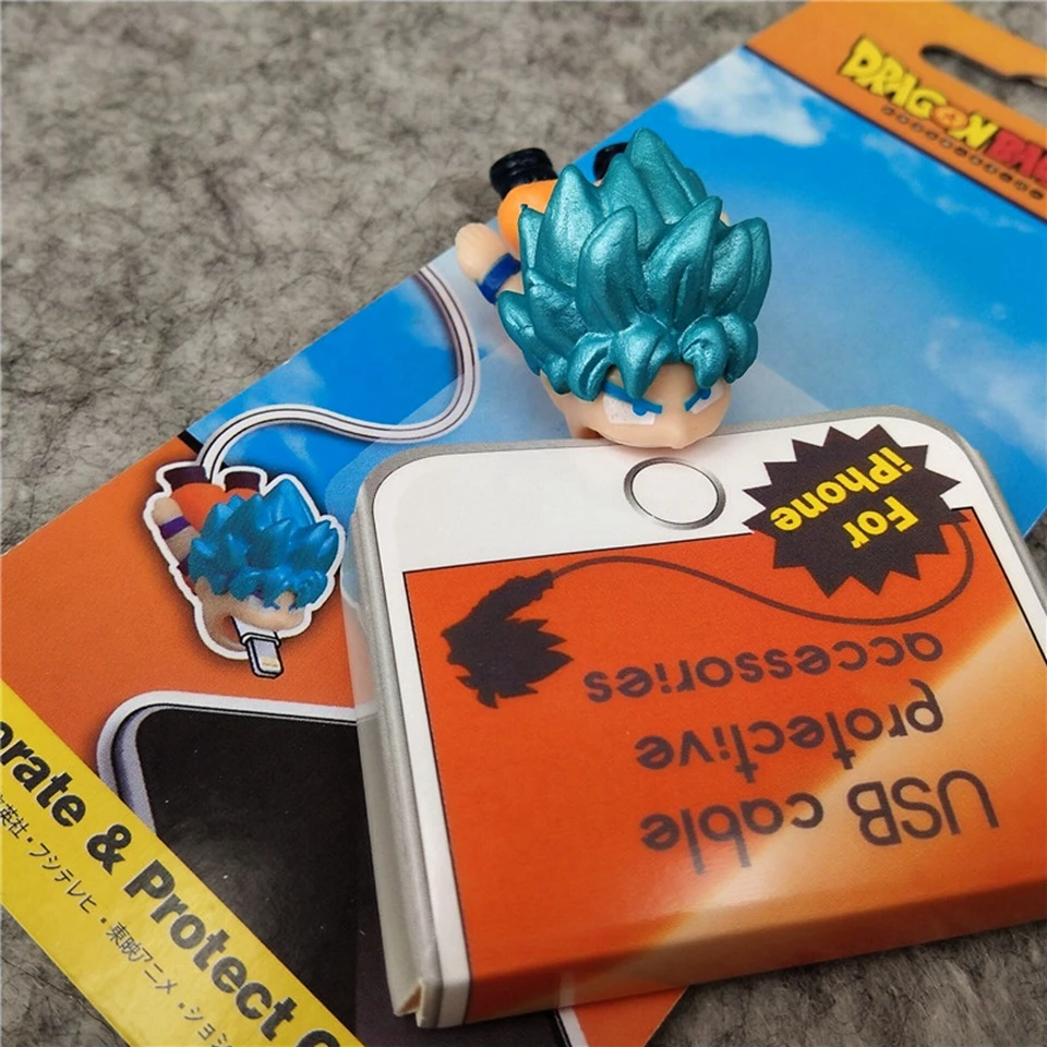 Мультфильм Dragon Ball кабель кусать Телефон протектор для iPhone игрушки аниме мультфильм характер кабель кусать Смешные персонажи-TOY145