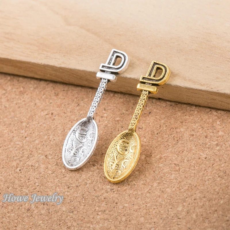 72 шт. винтажные Подвески в виде ложки подходят для подвесок европейском стиле