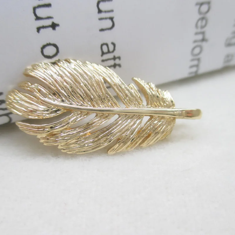 K цвет золото Цвет Медь скульптура перо подвески Золотые Подвески для