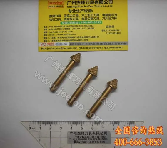 A10-Angle 20 6*10*7mm Precision Granite Tapered Engraving Bits/ CNC stone brazing carving tool router bits for marble sandstone |