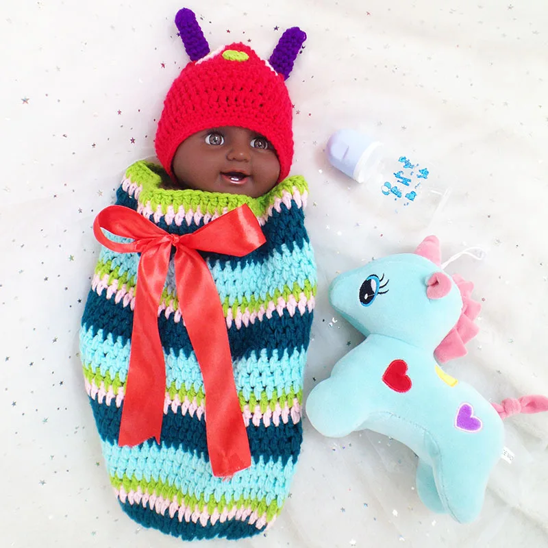 Черные Детские куклы поп афро-американские силиконовые виниловые reborn boy 50 см для