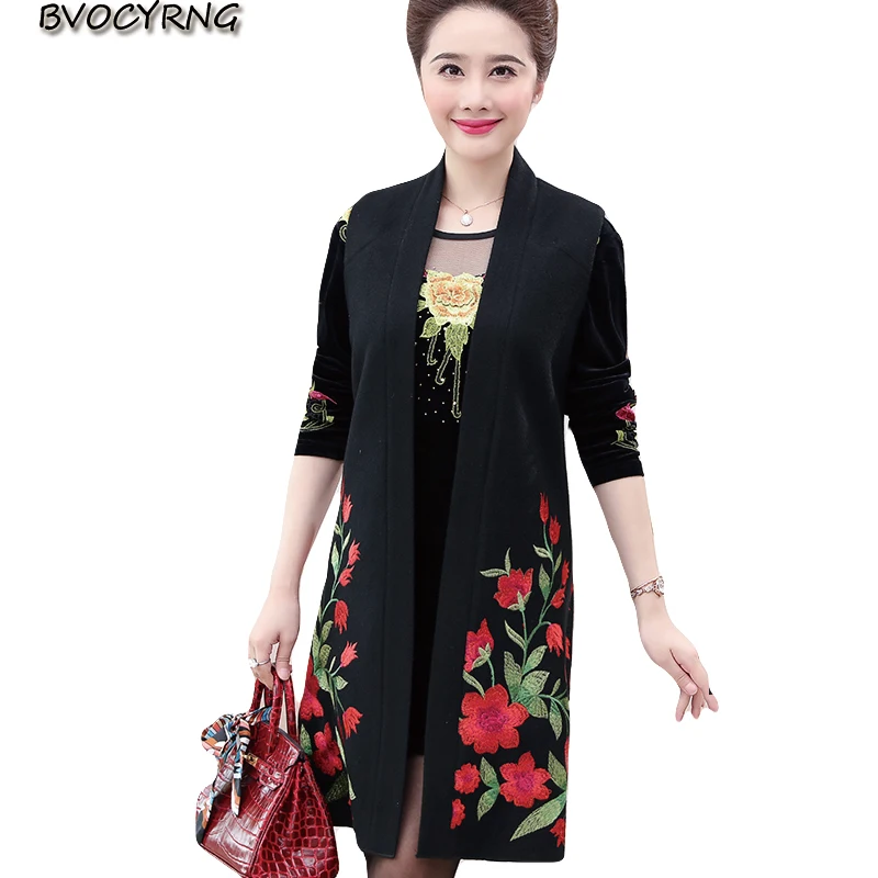 Модные женские платья среднего возраста 2018 Новое высококачественное женское