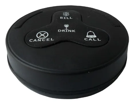 Wireless Calling Button System Ycall With 20pcs K-H4-Black/black Fashion 100% Waterproof 4Keys Button