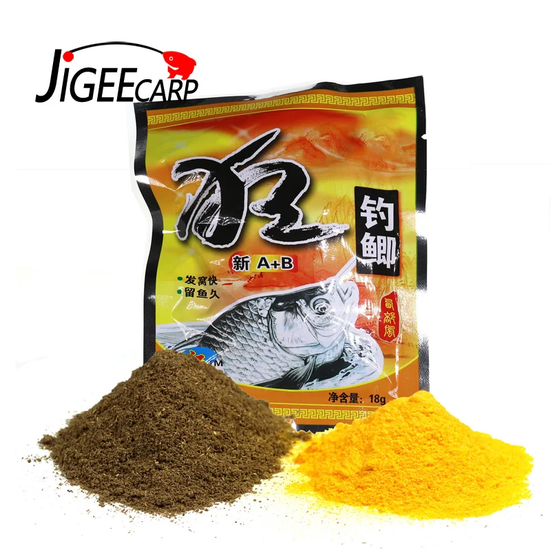 

JIGEECARP 1Bag Secret Carp Fishing Bait Recipe for Curcian Carp Bluegill Panfish Fishing Bait Quality Catfishing Tackles 18g