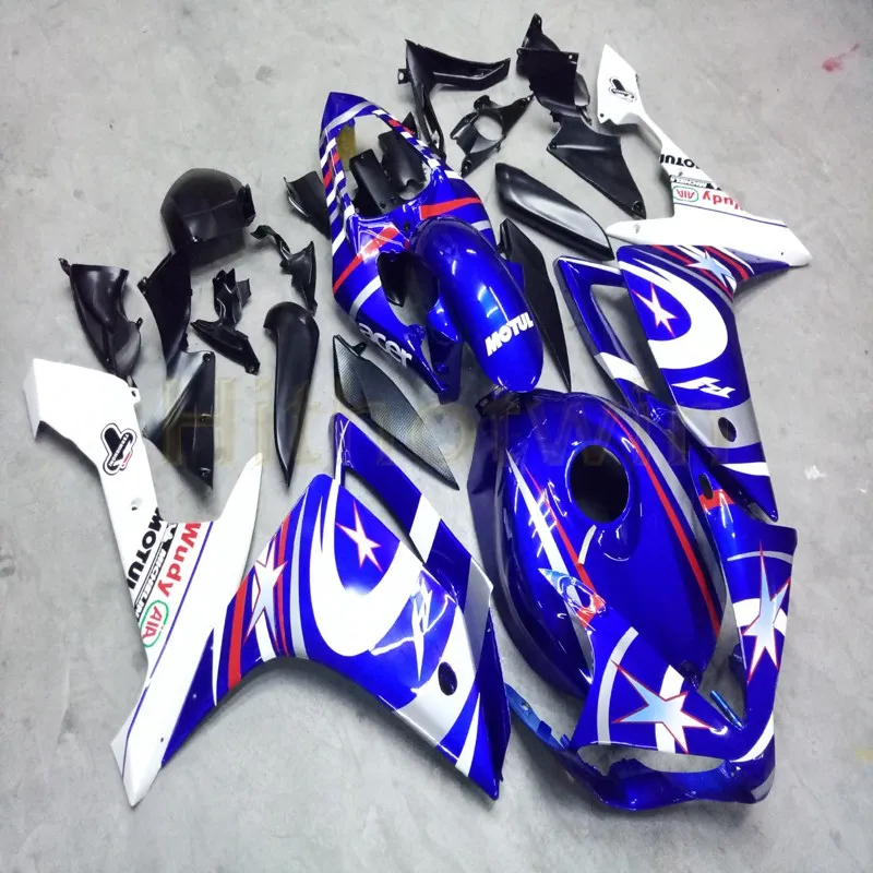 

Изготовленный На Заказ Комплект кузова мотоцикла для модели 2007-2008 YZF R1 07-08 год ABS обтекатель корпуса мотоцикла инъекционная форма синий белы...