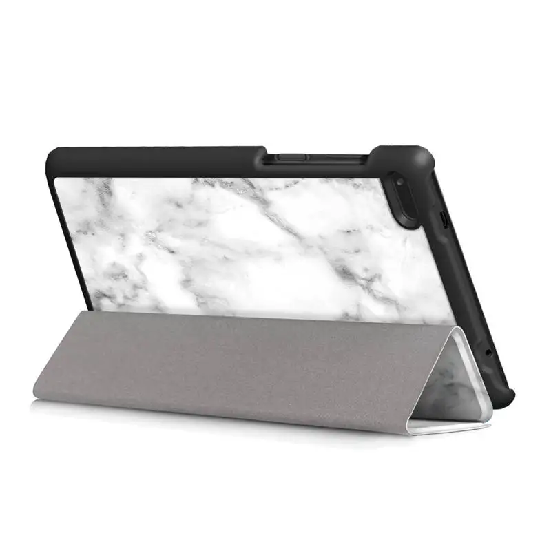 Чехол подставка из искусственной кожи с рисунком для планшета Lenovo Tab7 Essential/Tab4