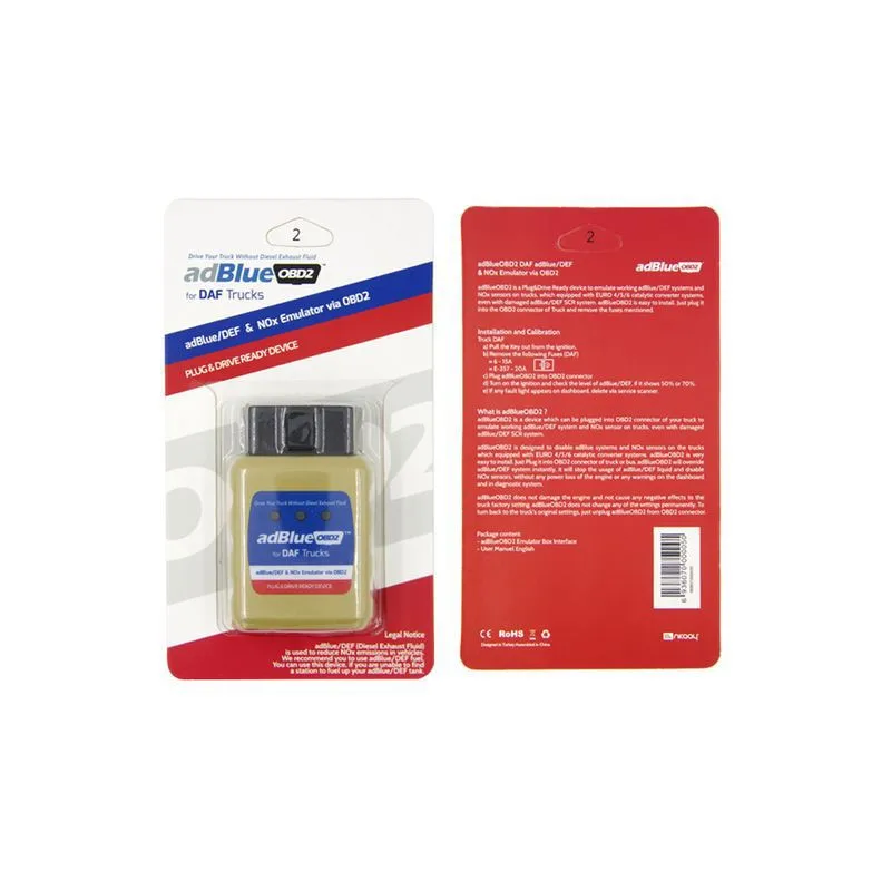 Подключи и играй OBD мочевины симулятор Adblue OBD2 для грузовиков DAF автоматический