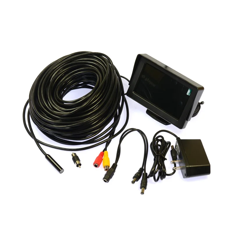 30 м AV камера эндоскоп водонепроницаемый 9 мм головка с 6 светодиодный светильник