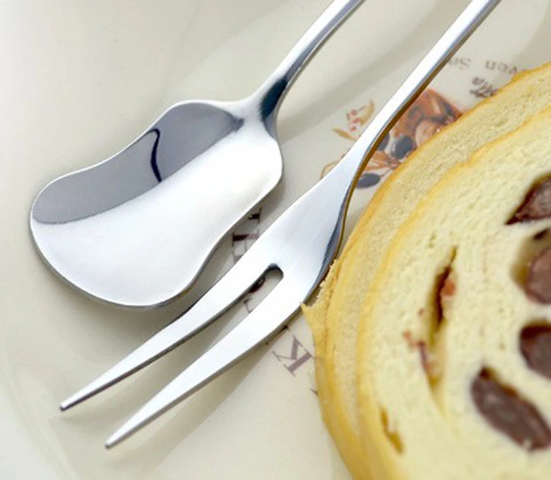 3pcs/set Breakfast 410 stainless steel cutlery butter knife fruit fork jam | Дом и сад