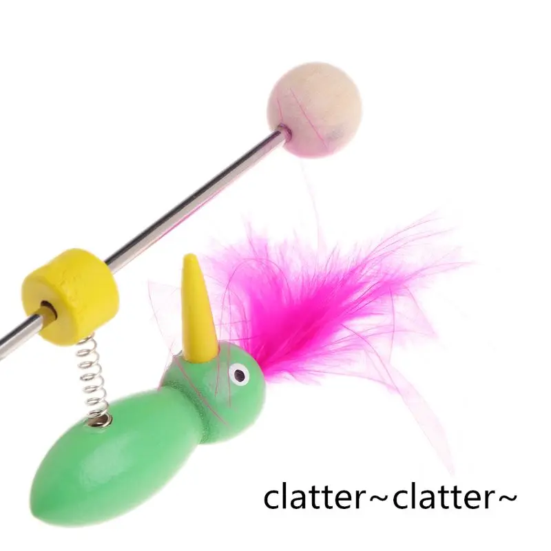 

HBB 1PC Children Novelty Toys Funny Woodpecker Pole Vintage Retro Cartoon Bird Classic Toy Wood Toy Sliding Kids Toy Gift