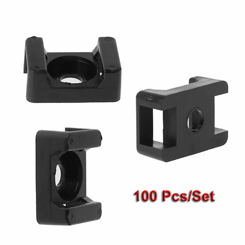 100 шт. кабельная стяжка базовое Крепление Винт фиксация сиденья нейлоновое Седло