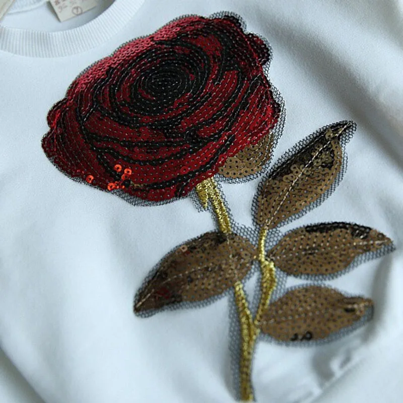 2018 Весенняя детская одежда рубашки с длинными рукавами + штаны блестками и