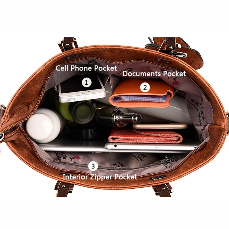 

SUDS Brand 2018 2 Bags/Set European And American Style Women Tote Bag Designer High Quality Large Capacity Women Messenger Bags