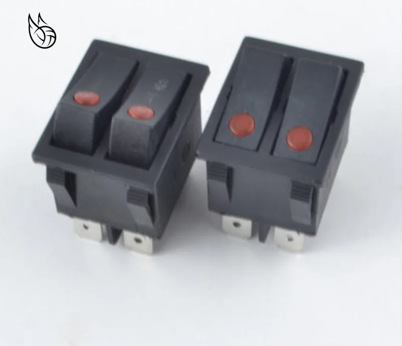 

1PCS Rocker switch belt cat-eye switch two gang switch double switch