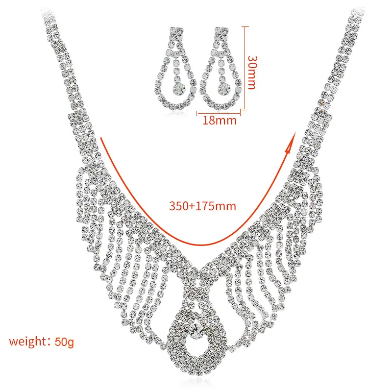 Fashion Jewelry Set Crystal Necklace &amp Earrings Wedding Party for Women Accessories | Украшения и аксессуары