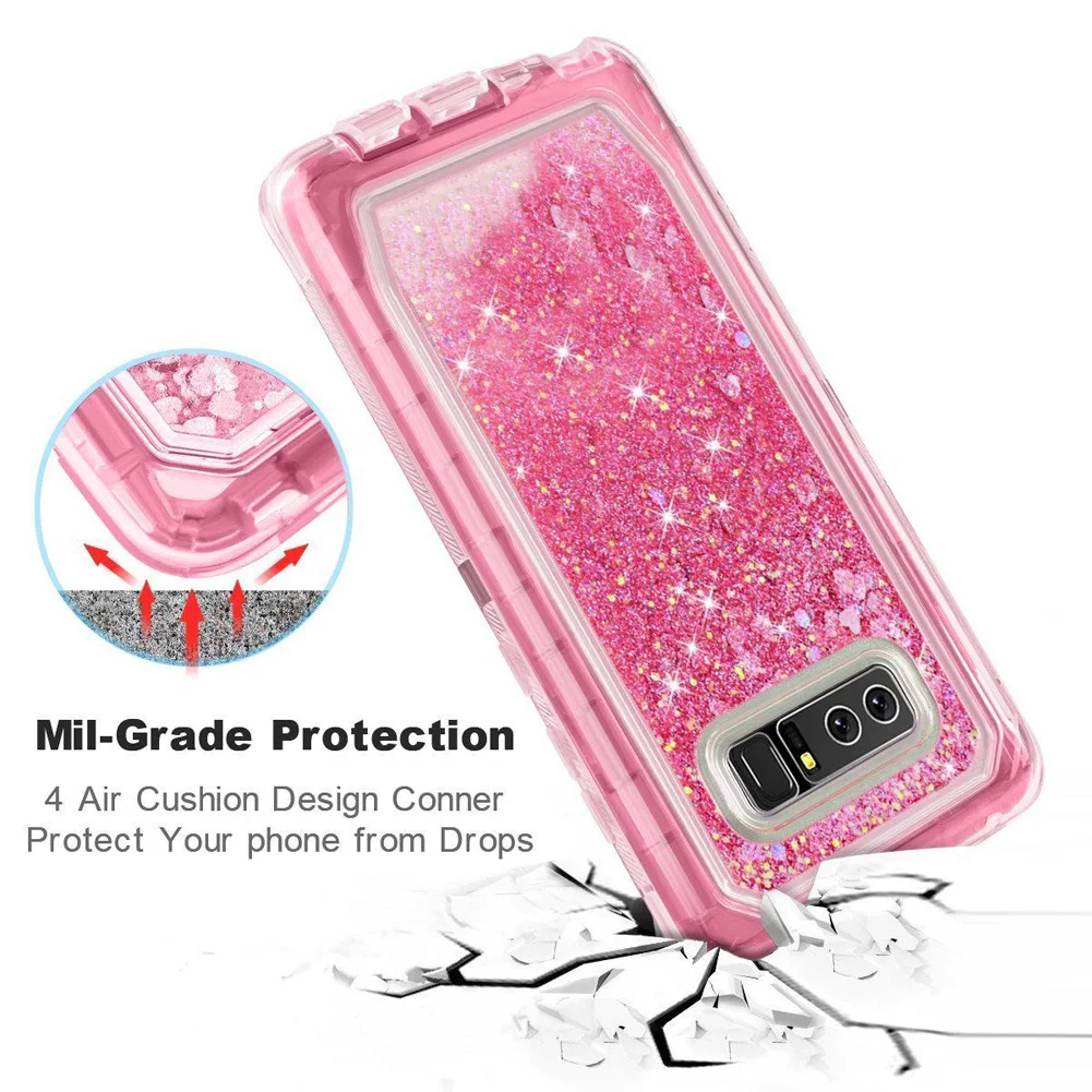 MAYROUND Dynamic Quicksand Case for Samsung Galaxy S9 Plus Luxury Heady Duty Full Body Shockproof Phone Armor Note 8 |