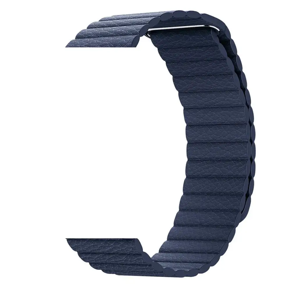Blue Регулируемый магнитный ремешок из натуральной кожи для apple watch 42 мм 38 ремешок Застежка-петля - Цвет ремешка: Blue