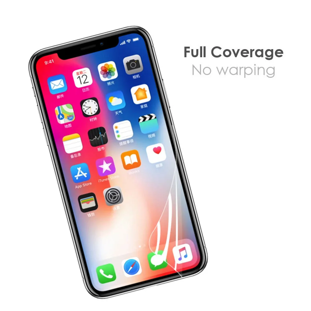 Полностью Мягкая Гидрогелевая пленка для iPhone 6 6S 7 8 Plus Защитная X XR XS Max Plus|Защитные