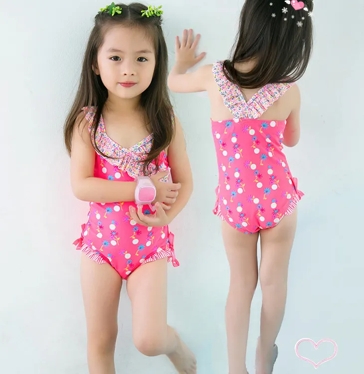 Розничная продажа новинка 2018 года милые купальные костюмы с цветочным рисунком