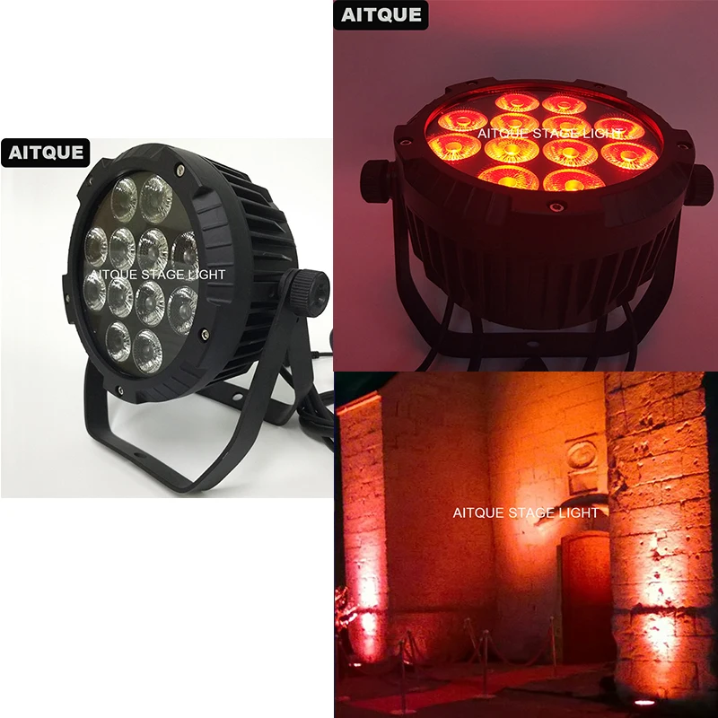 12 шт. светодиодный сценический par свет 12x10 Вт rgbw плоский Led can светодиодные уличные