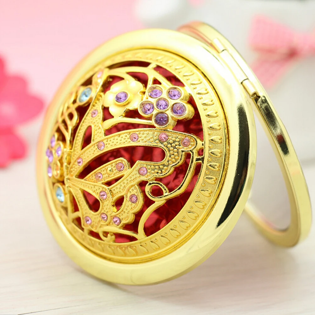 Новинка 1 шт. модные шикарные косметические мини-зеркала Золотое металлическое