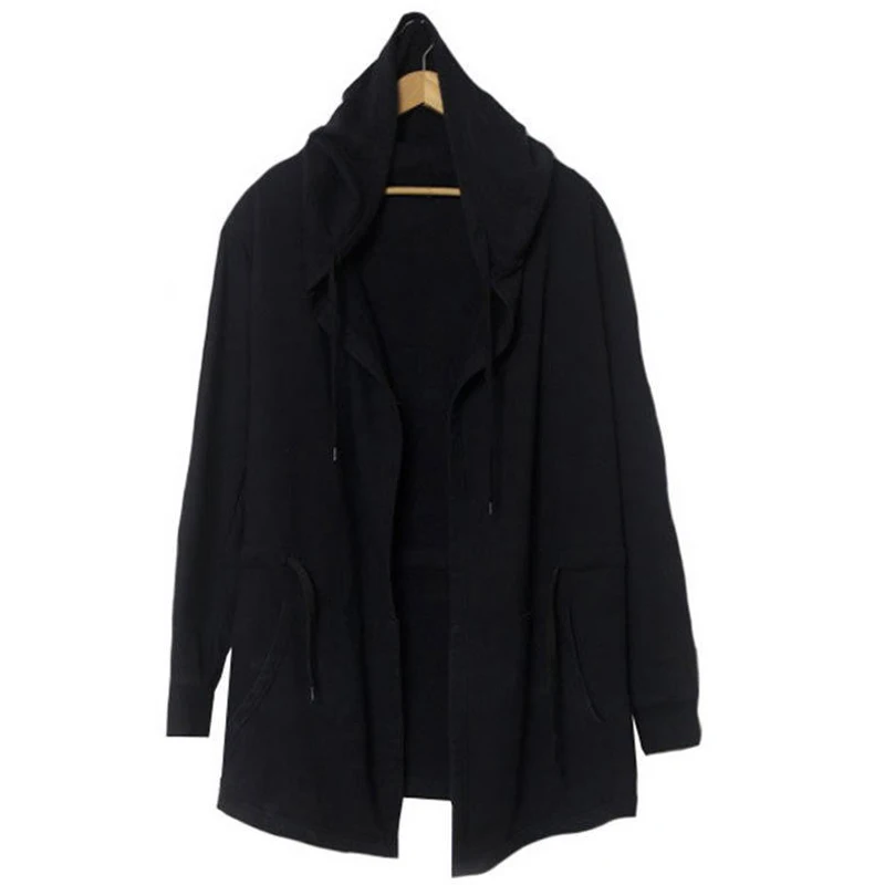 Новинка Мужская толстовка кардиган плащ свободная модный уличный стиль куртка