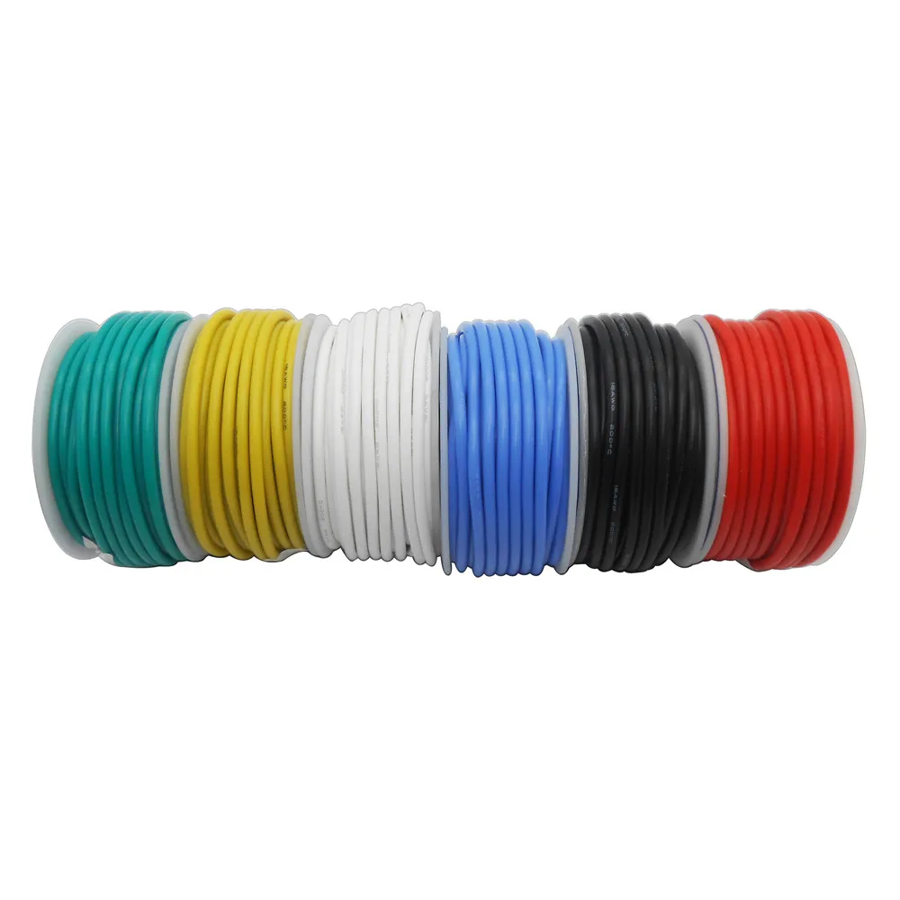 60 м 16 AWG гибкий силиконовый провод RC кабель OD 3 0 мм линия 6 цветов с катушкой