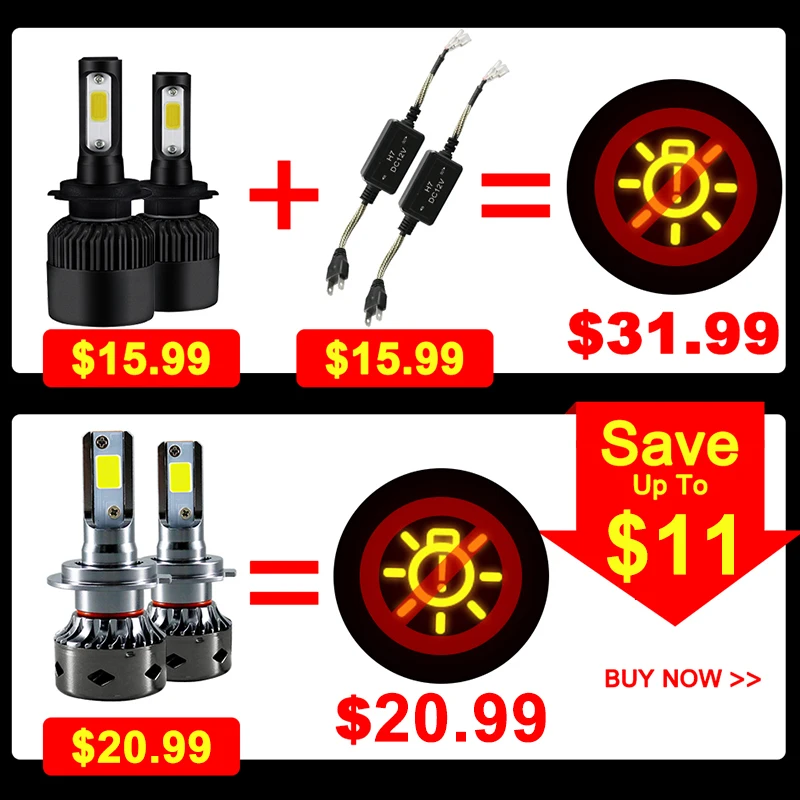 HLXG 10000lm H4 h7 led Canbus шарики 72 W фар автомобиля мини фары Противотуманные 9005 HB3 9006 HB4 H1 H8