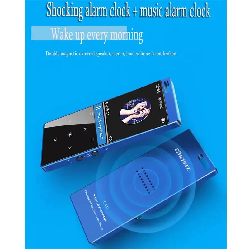 New MP3 Player with Bluetooth Built-in Speaker Touch Key Lossless HiFi Music FM Support SD Card UP To 128GB | Электроника