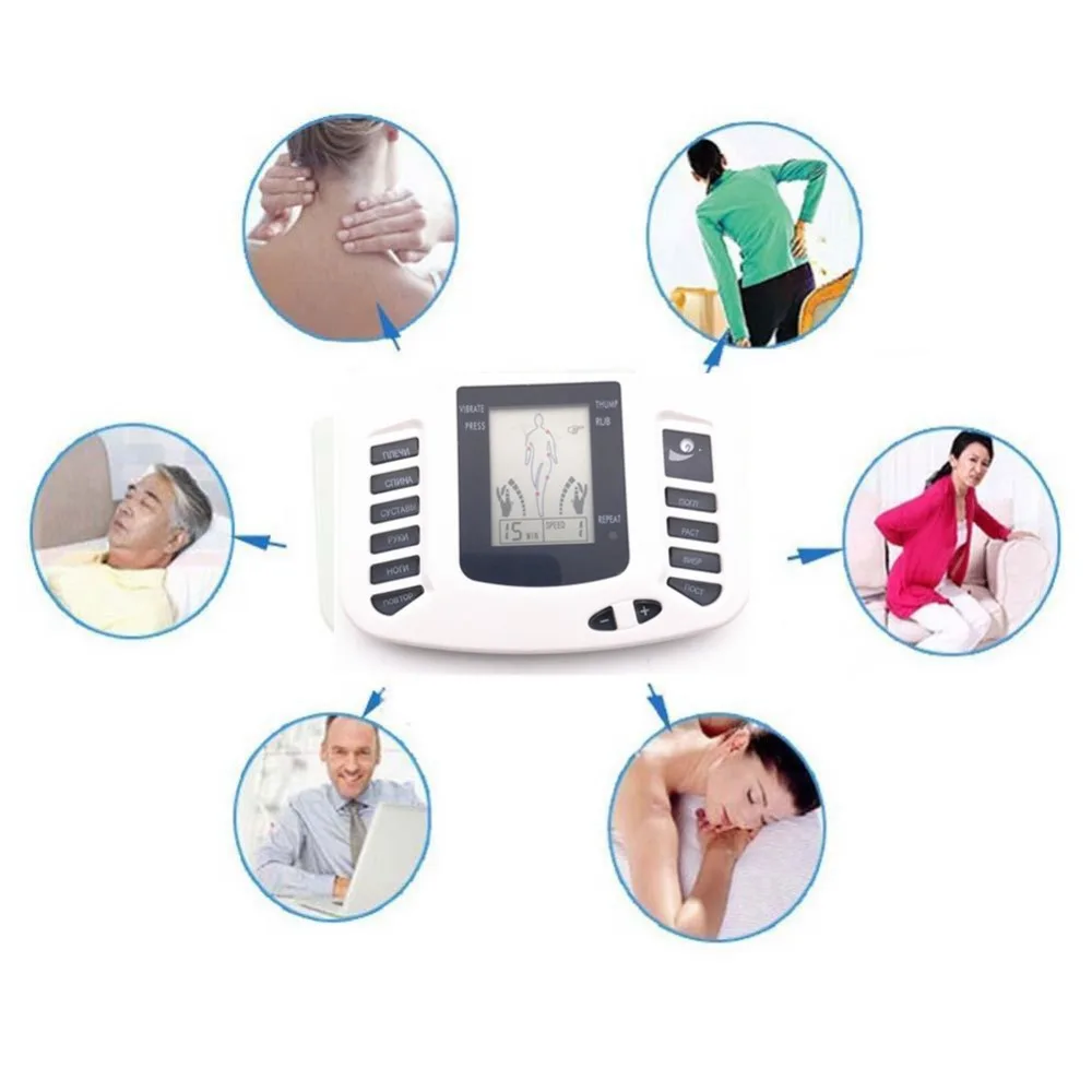 

Electric health care body Neck massager back Slimming Tens pad Acupuncture Therapy body foot relaxing Massage device 16 pads