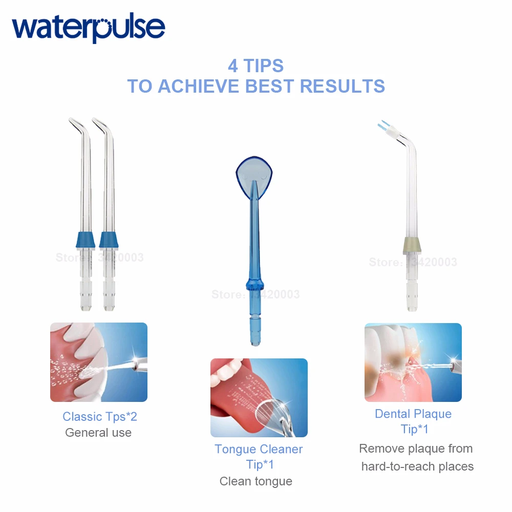 Ирригатор для полости рта Waterpulse V400P Портативный Стоматологический с 4