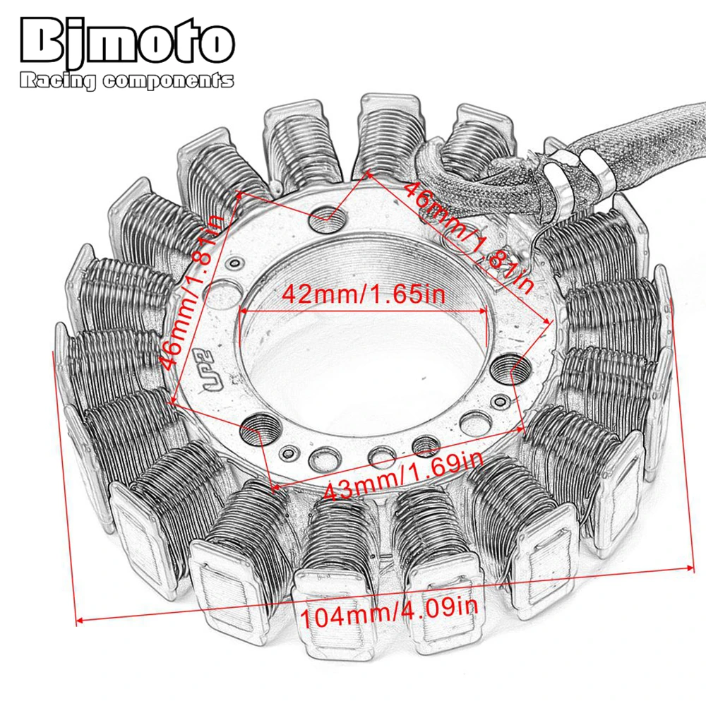 

BJMOTO Motorcycle 5GM-81410-00-00 Generator Stator Coil Comp For Yamaha YP250 MAJESTY250 2000 2001 2002 2003 2004 2005 2006 2007