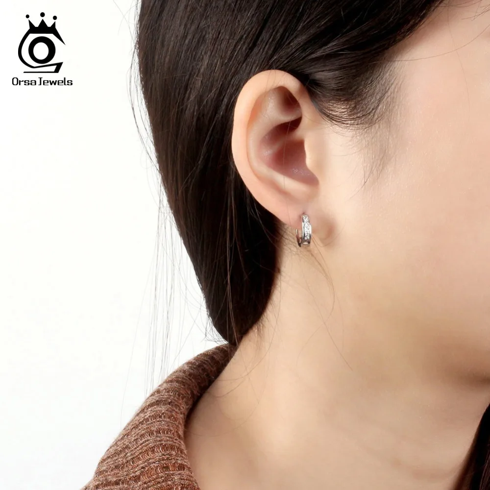 ORSA JEWELS 925 стерлингового серебра розы золотистые серьги кольца для женщин с AAA
