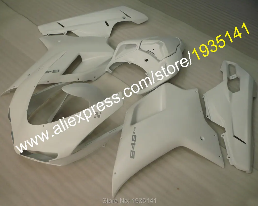 

Matte White ABS Cowling For Ducati 1098S 848 EVO 1198 2007 08 09 10 11 Sportbike Bodywork Fairing (Injection molding)